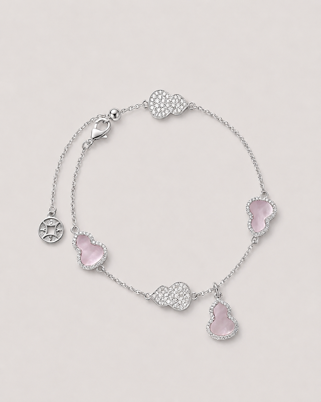 粉色贝母葫芦手链| Pink Gourd Bracelet