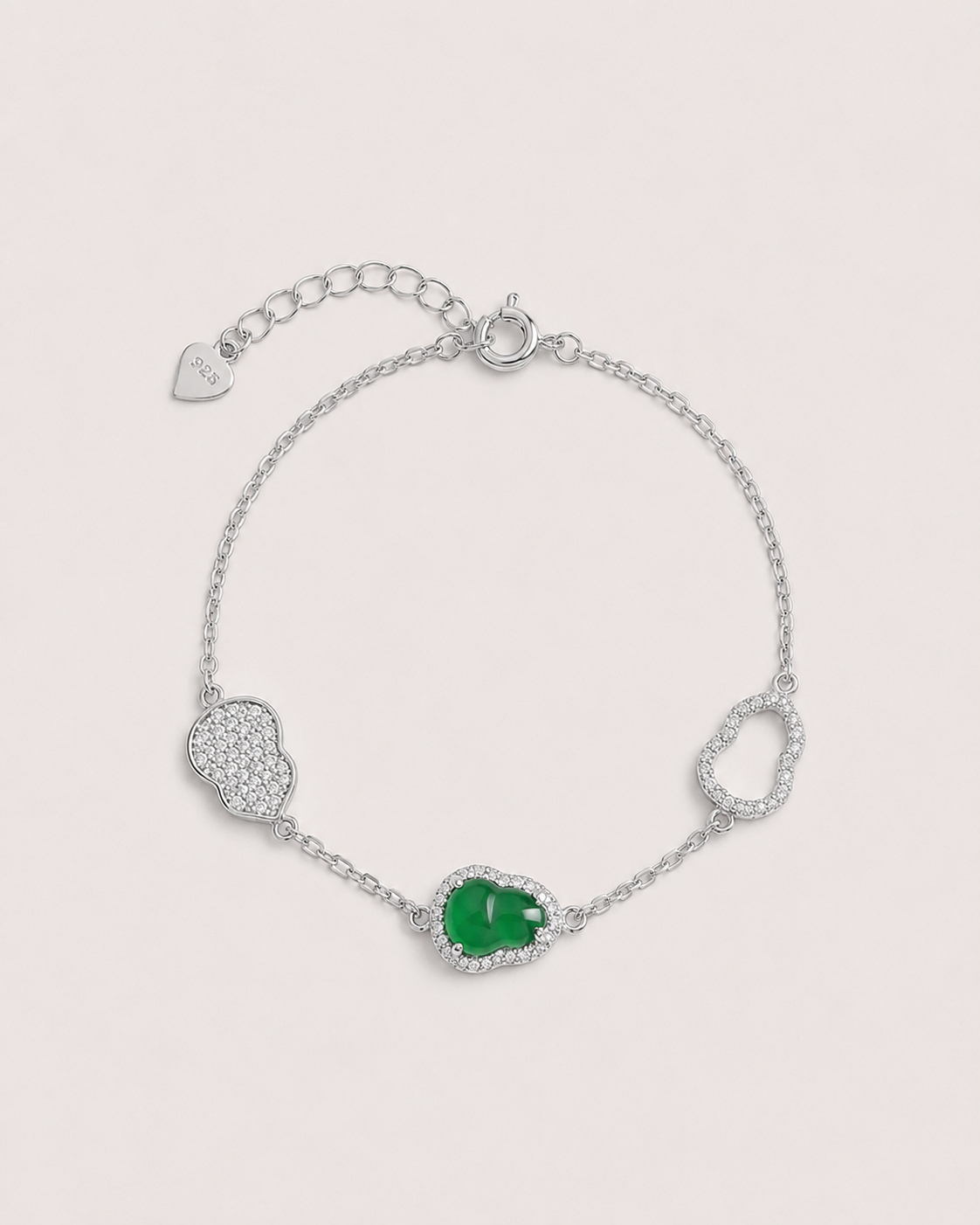 冰绿葫芦翡翠手链|Icy Green Jade Gourd Bracelet