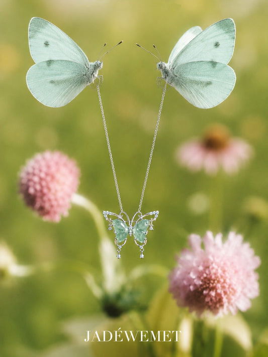 蝴蝶翡翠项链|Jadeite Butterfly Necklace