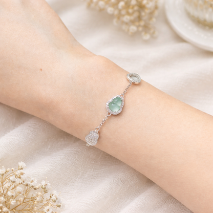 冰蓝葫芦翡翠手链|Icy Blue Jade Gourd Bracelet