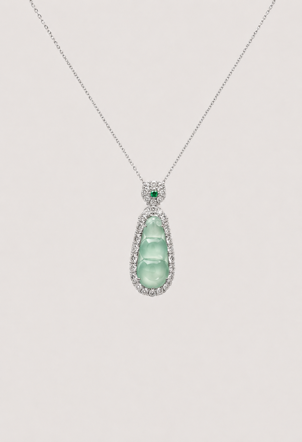 翡翠福豆项链|Jade Bean Pendant Necklace