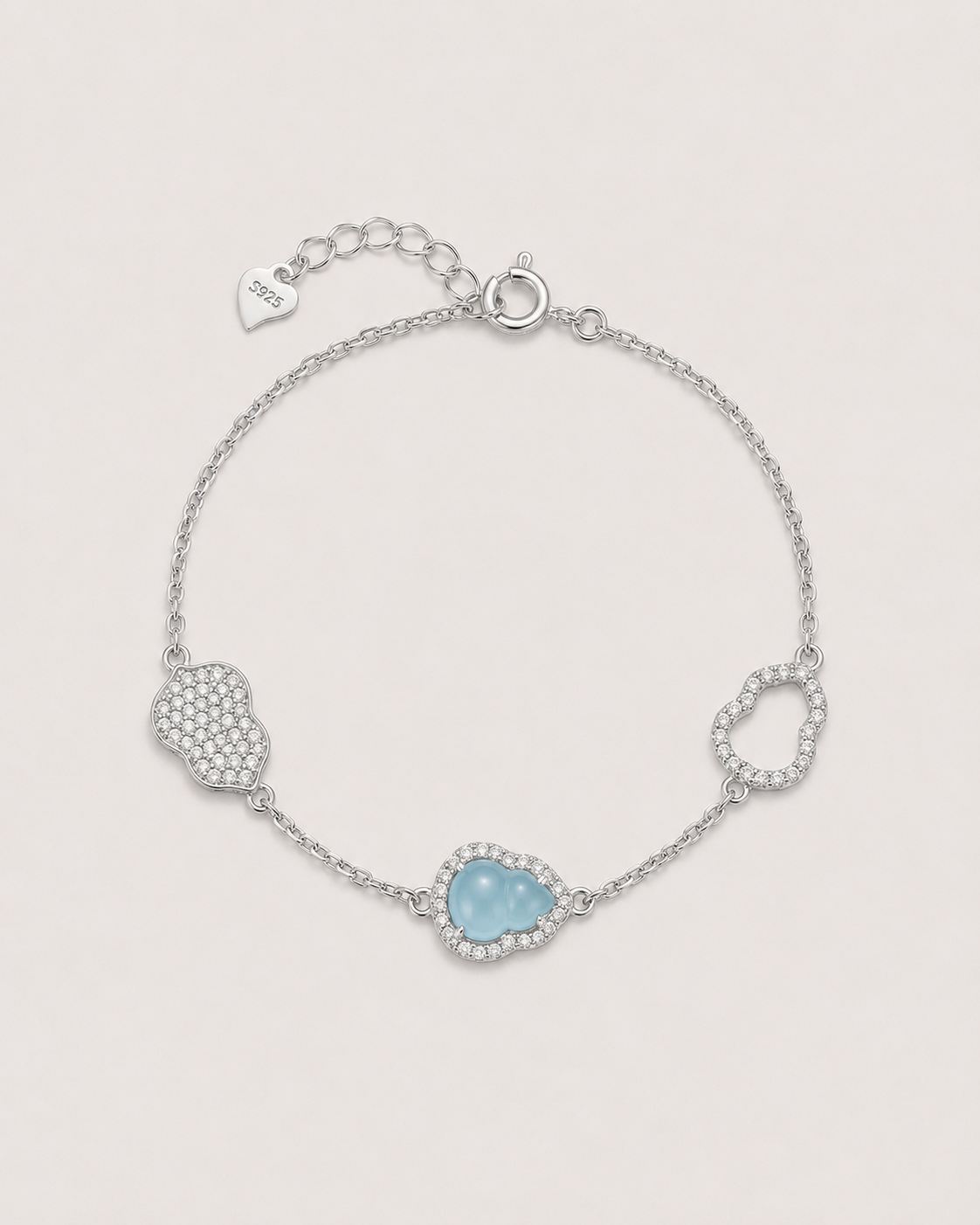 冰蓝葫芦翡翠手链|Icy Blue Jade Gourd Bracelet