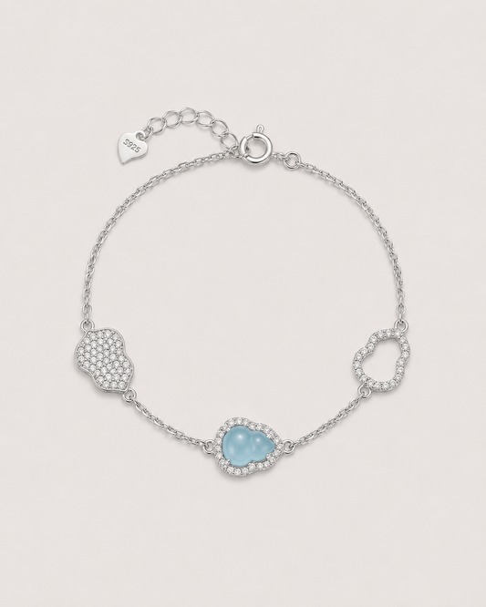 冰蓝葫芦翡翠手链|Icy Blue Jade Gourd Bracelet