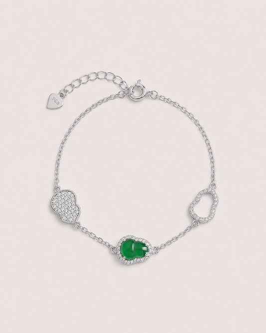 冰绿葫芦翡翠手链|Icy Green Jade Gourd Bracelet