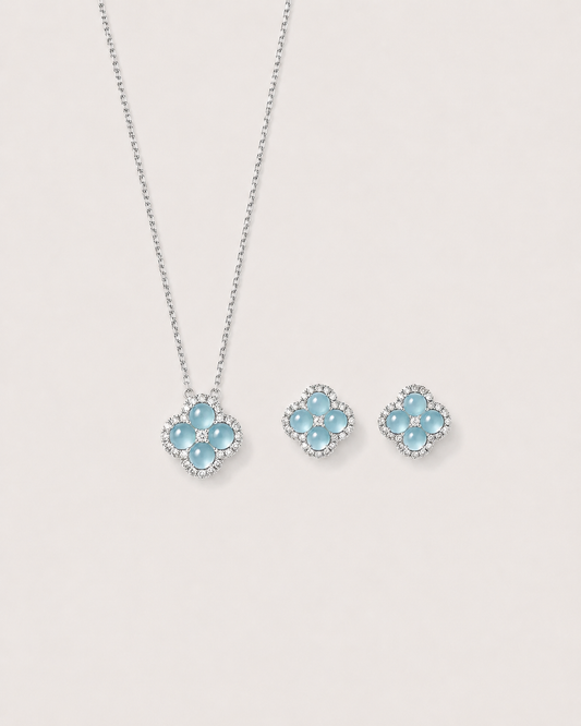 Lucky Blue Clover Set｜幸运蓝四叶草组合