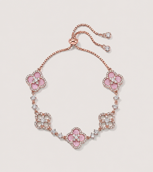 四叶草粉手链｜Pink Clover Bracelet