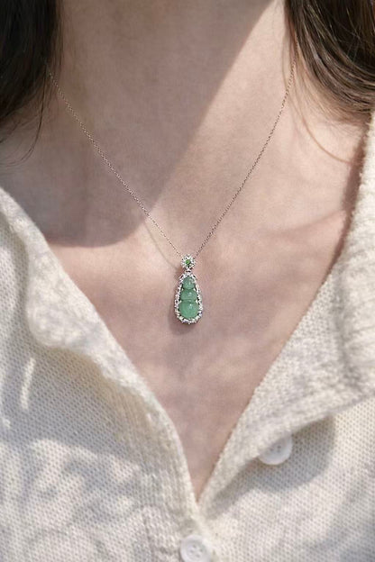 翡翠福豆项链|Jade Bean Pendant Necklace